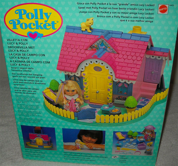 RARE NRFB Vintage Mattel Polly Pocket Lucy & Polly's Dream Cottage House