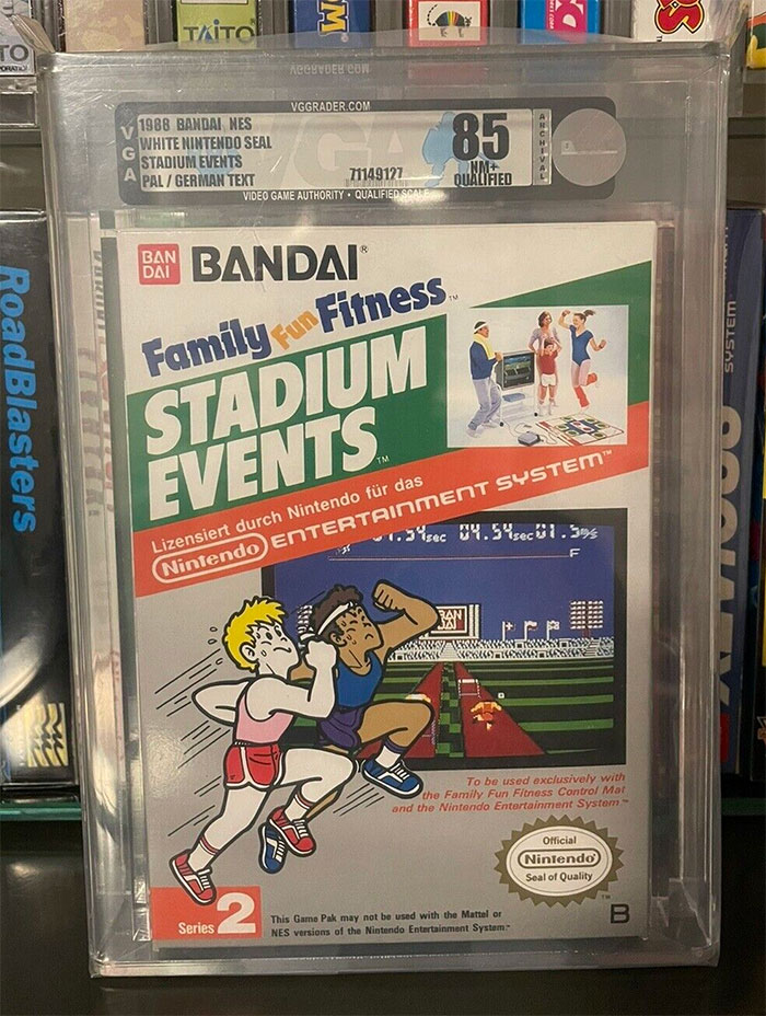 Nintendo Stadium Events cartridge in the box