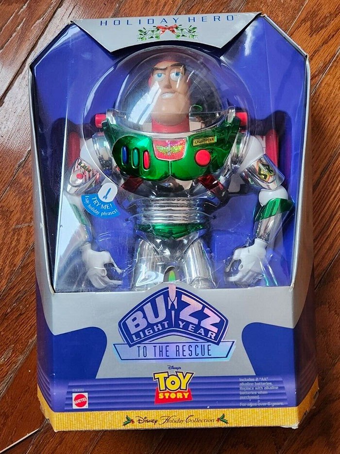 Holiday Hero Buzz Lightyear in the box