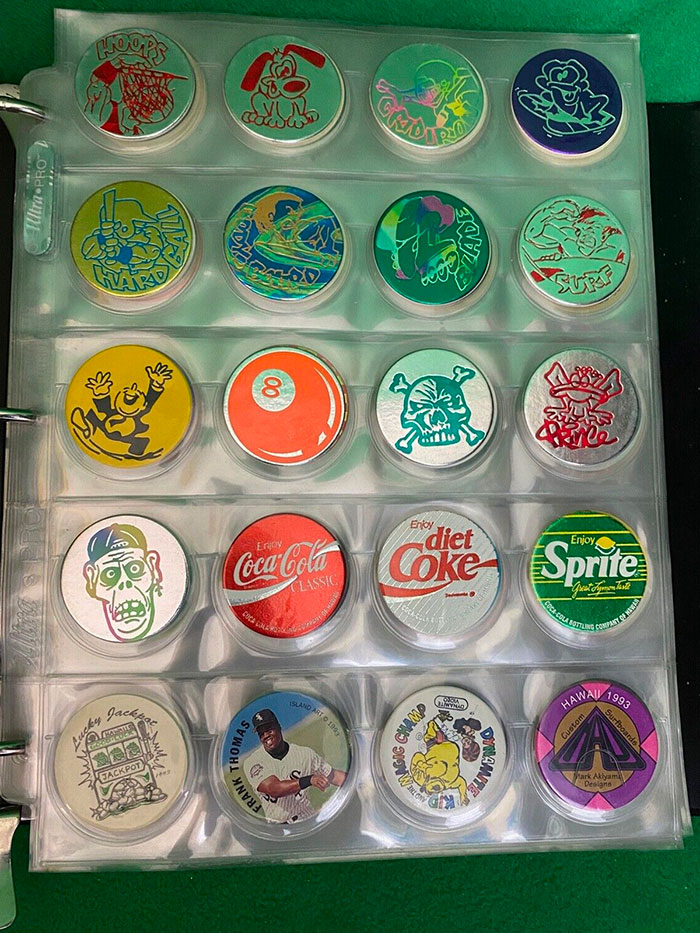 Pogs in the plastic boxes