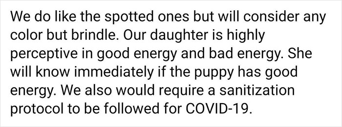 Woman Who Has Tried 5 Puppies Says Every Single One ‘Failed’, And People Can See Why After She Posts Her Delusional Requirements Woman Who Has Tried 5 Puppies Says Every Single One ‘Failed’, And People Can See Why After She Posts Her Delusional Requirements
