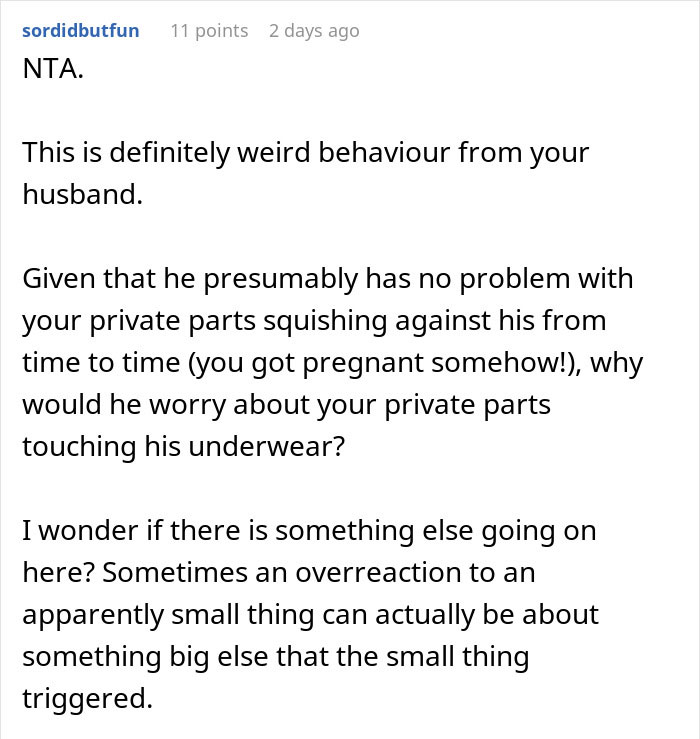 Husband Flips Out At Pregnant Wife For Borrowing His Underwear, Wife Left Confused About What's The Real Reason Husband Flips Out At Pregnant Wife For Borrowing His Underwear, Wife Left Confused About What's The Real Reason