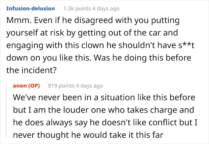 "I Don't Want To Even Look At Him": Woman Shares How Her Husband Failed To Protect Her During A Road Rage Incident "I Don't Want To Even Look At Him": Woman Shares How Her Husband Failed To Protect Her During A Road Rage Incident