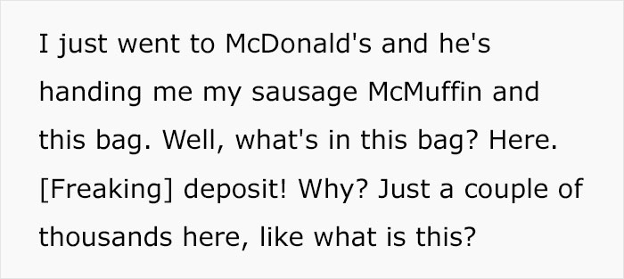 'No, I'm McKeeping it': Guy goes viral for finding thousands of dollars in cash in McDonald's order and returning it