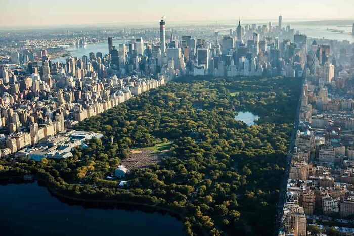 Bird's view picture of central park 