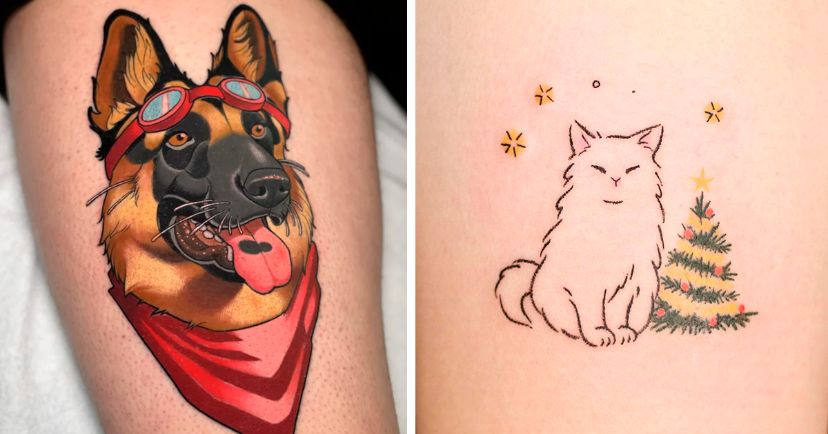 98 Pet Tattoos That Celebrate The Bond Between Humans And Their Pets