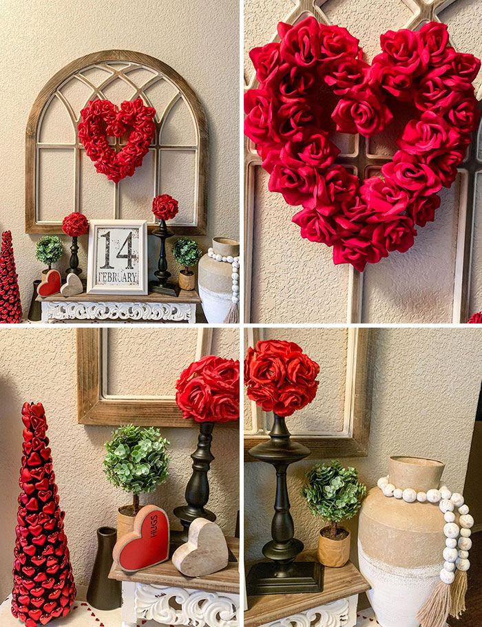 Here Is My 2023 Valentine's Entryway Table
