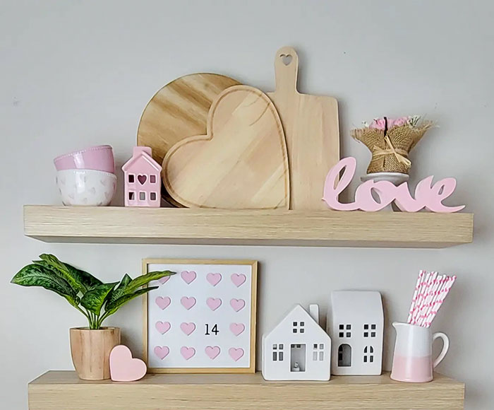 My Little Valentine's Shelf Inspiration. Part Of My Coffee And Hot Cocoa Bar