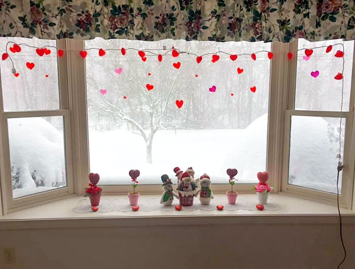 Cozy Valentine's Day Window
