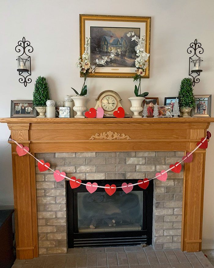 My Valentine's Day Fireplace In My Family Room