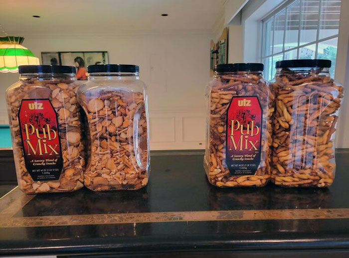 Nothing Says Romance Like Sorting Through Four Jugs Of UTZ Pub Mix For Your Wife's Valentine's Day Present