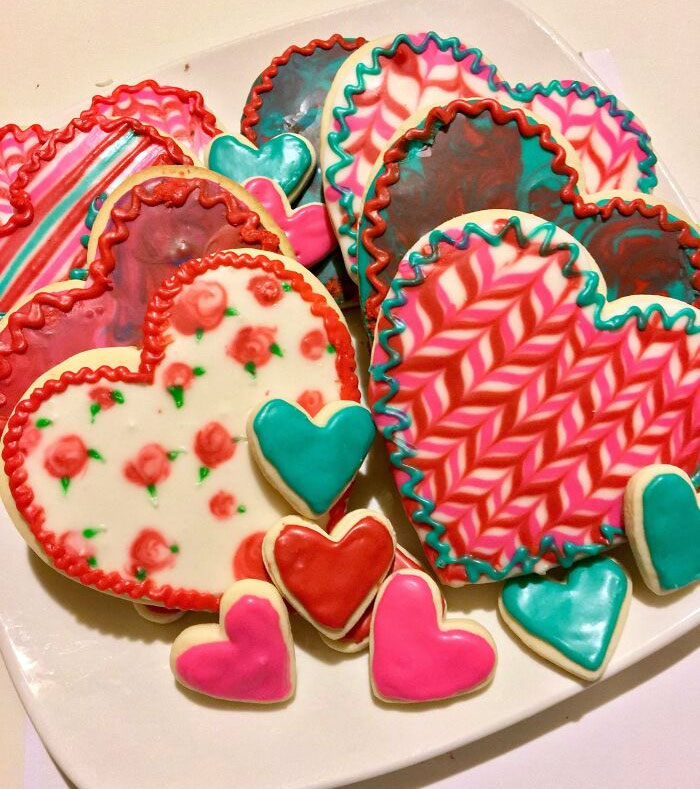 Doing My Test Run On Valentine's Sugar Cookies Before Orders Starts Coming In