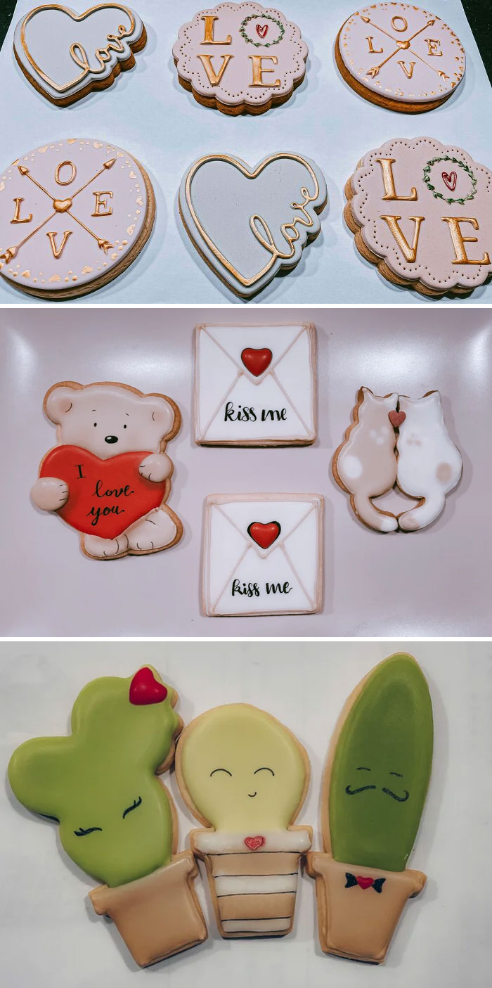 I Tried Baking Some Lovely Cookies For Valentine's Day. I'm Not That Expert With Royal Icing. I Hope They Are Worth Buying