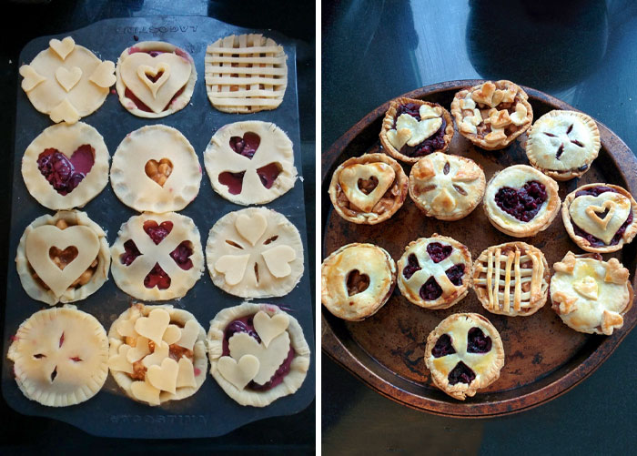 I Made Some Miniature Pies For My Sister's Valentine's Day Bake Sale