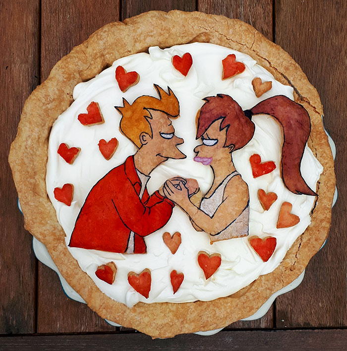 Futurama Valentine's Day Pie I Made