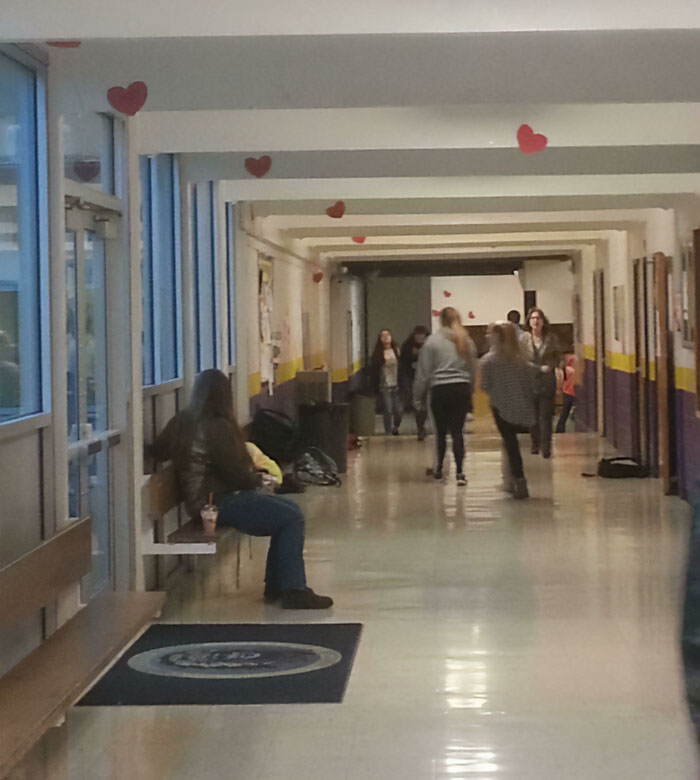 On Valentine's Day, One Of My Teachers Puts Hearts All Over The School With Everyone's Name On Them For Us To Find