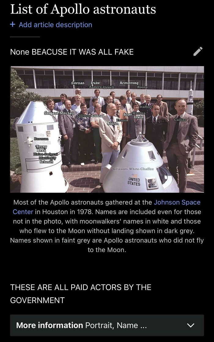 Regarding The 12 Apollo Astronauts