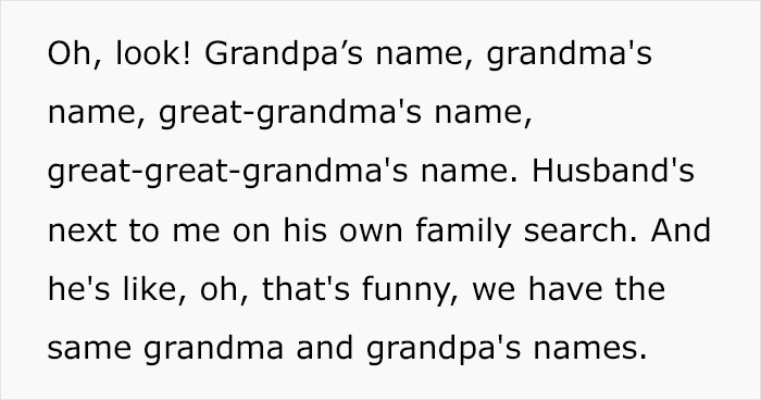 “Not A Big Deal”: Couple Search For Names For Their Kid, Accidentally Find Out They’re 3rd Cousins “Not A Big Deal”: Couple Search For Names For Their Kid, Accidentally Find Out They’re 3rd Cousins