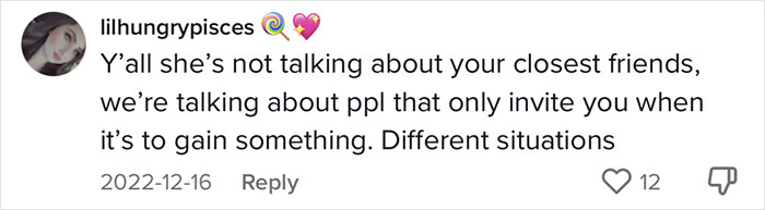 "It Is Extremely Offensive To Assume Somebody Wants To Spend Money On Your Life Milestones": Woman Explains Why She Bails On People's Events "It Is Extremely Offensive To Assume Somebody Wants To Spend Money On Your Life Milestones": Woman Explains Why She Bails On People's Events