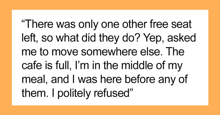 Cafe Visitor Takes Revenge On ‘Karen’ Customers Who Told Them To Move To Another Table Even Though They Got There First