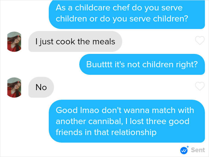 Her Bio Said She Was A Childcare Chef... I Got Unmatched Pretty Fast
