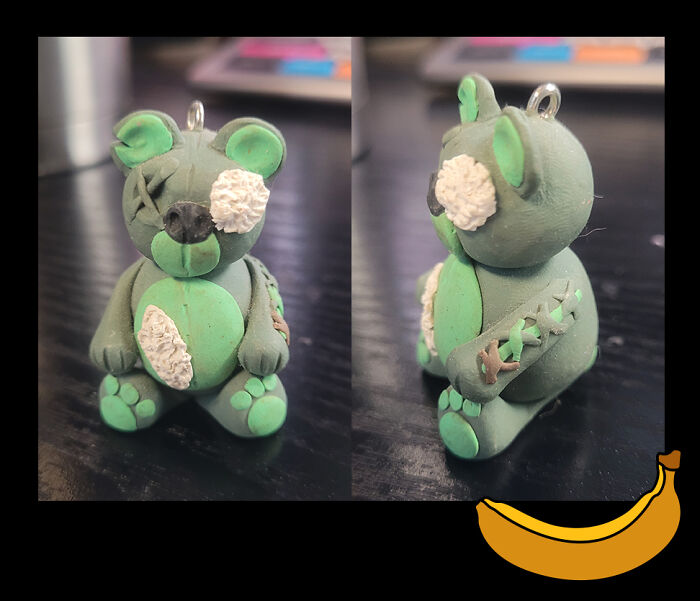 Zombear | Polymer Clay, Banana For (Super Authentic Definitely Real) Scale