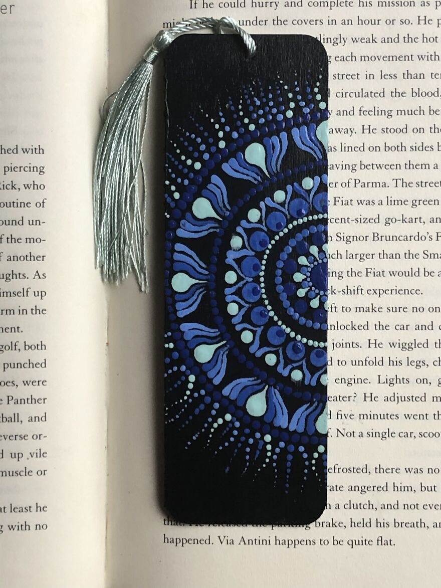 I Paint Wooden Bookmarks With Mandala Dotart.