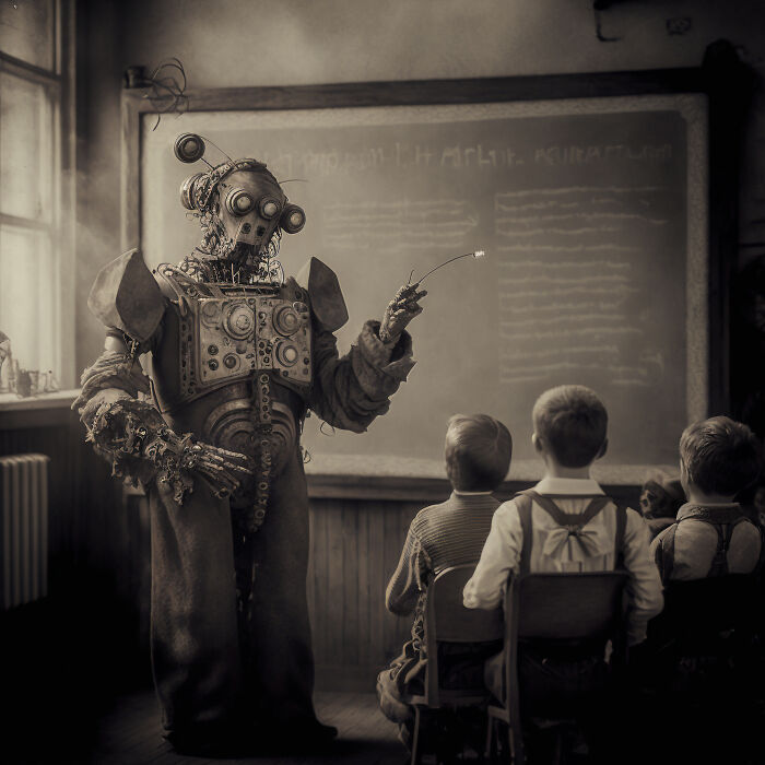 I Created Ai Photo Series Exploring Conformity In The Education System (13 Pics)