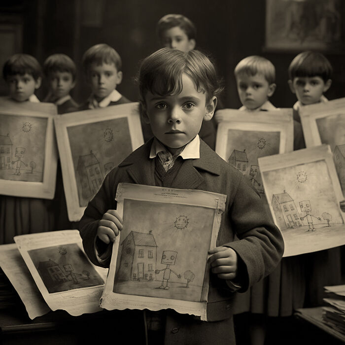 I Created Ai Photo Series Exploring Conformity In The Education System (13 Pics)