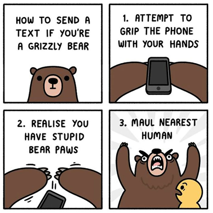 How To Send A Text If You're A Grizzly Bear