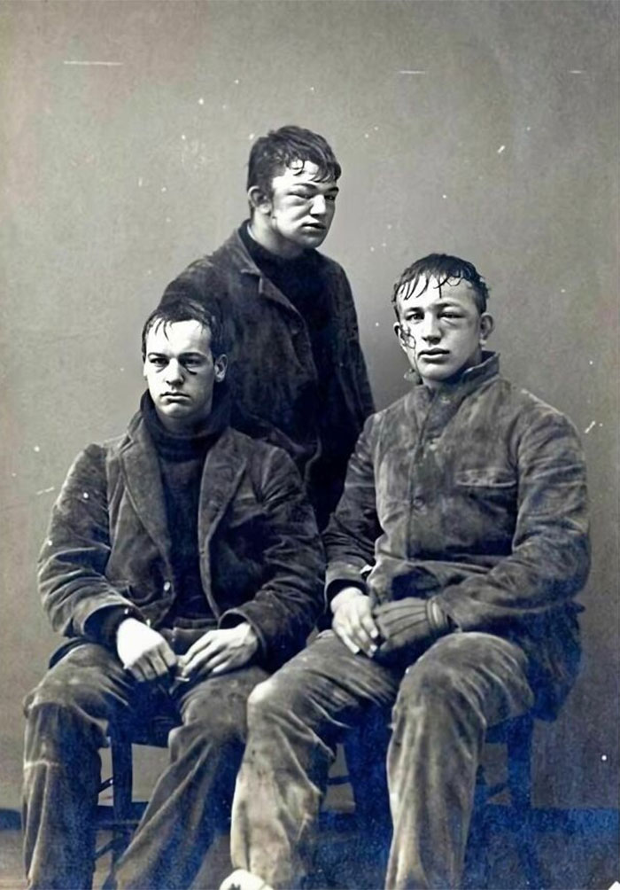 1893. Princeton University Students After The Annual Freshman-Sophomore Snowball Fight. It Was Common For Students To Pack Rocks Inside Their Snowballs
