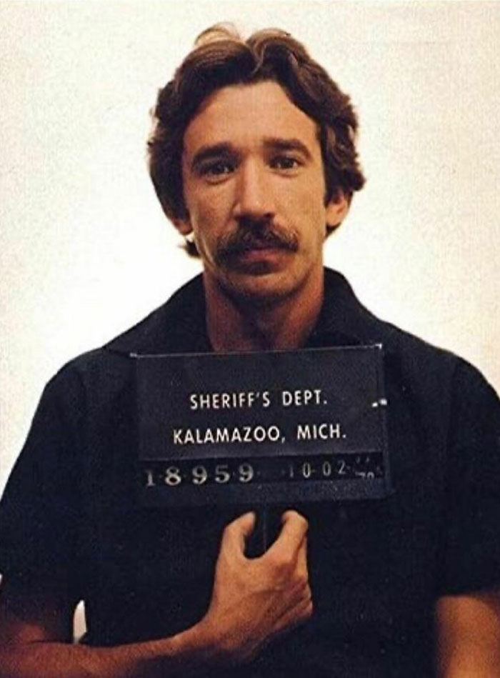 1978. Tim Allen’s Mugshot After He Was Arrested At The Kalamazoo/Battle Creek International Airport For Possession Of Over 650 Grams (1.43 Lb) Of Cocaine