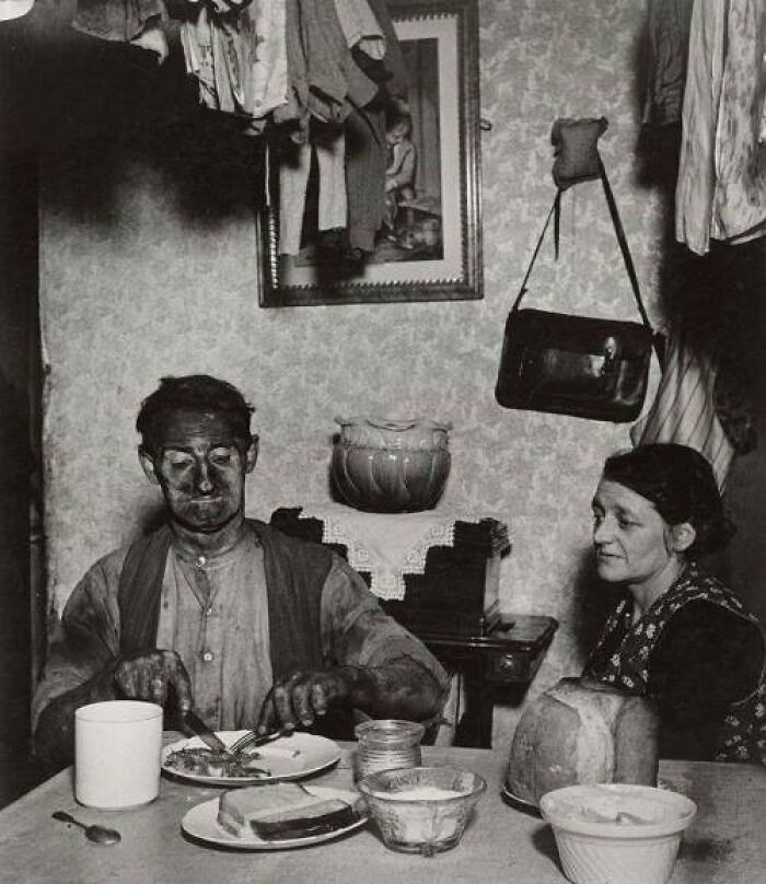 Northumbrian Miner At His Evening Meal. 1937, By Bill Brandt