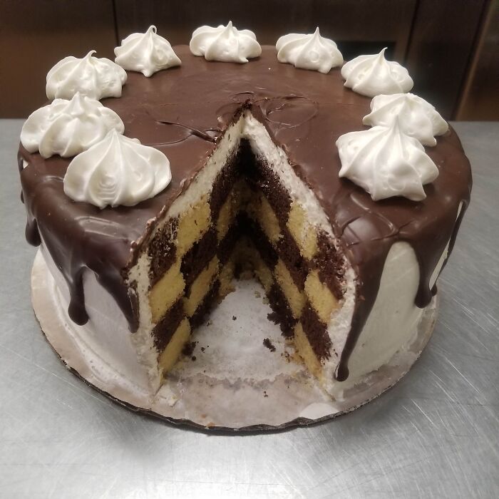 Chocolate Checkerboard Cake With Earl Grey Whip