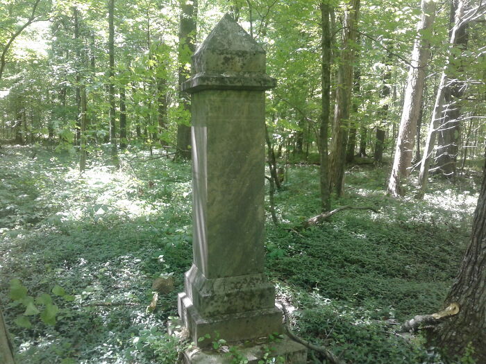Abandoned Graves In The Middle Of The Woods. Came Across 4 Or 5 Gravestones Riding Trails One Day. This One Is The Biggest. Others To The Side Of This One Were Small And On Ground...one Was 15 Year Old Boy Who Drowned In 1841