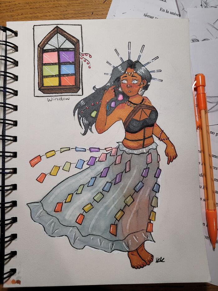 The Lighting Is A Bit Off, But This Is A Character I Made Based Off Of A Window