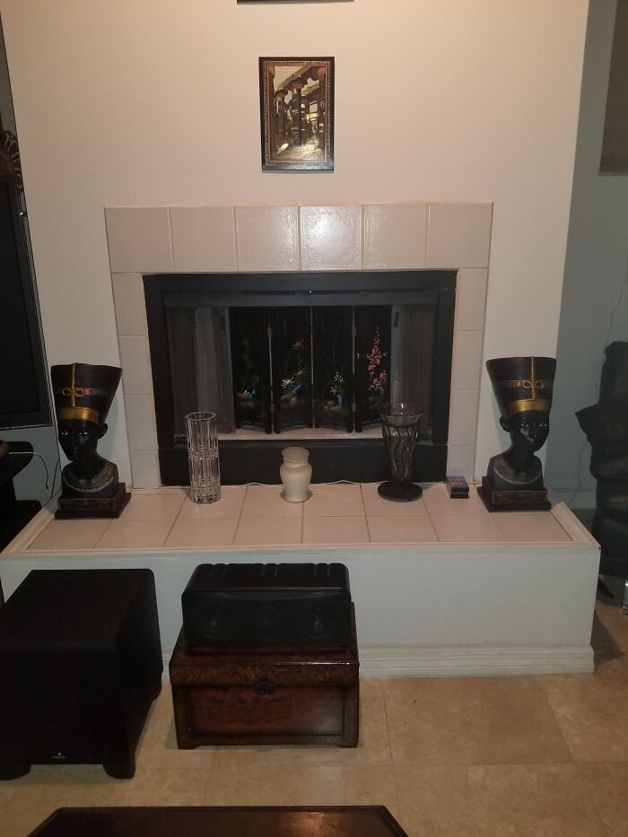 My Matching Nefertiti Busts. My Hubby's Aunt Was Moving Back To Egypt And She Gave Them To Me