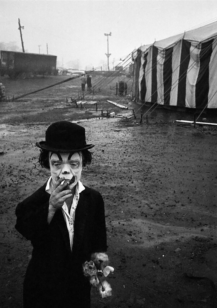 1958. Jimmy Armstrong Aka The Dwarf Clown At Clyde Beatty Circus In Palisades, New Jersey. From Photographer Bruce Davidson’s Series ‘Circus’
