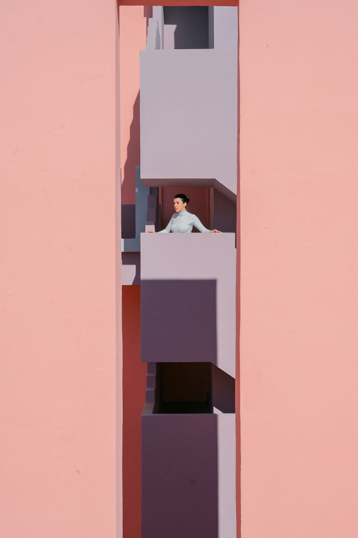 I Created A Series Of Self-Portraits At Ricardo Bofill’s Famous Muralla Roja (11 Pics)