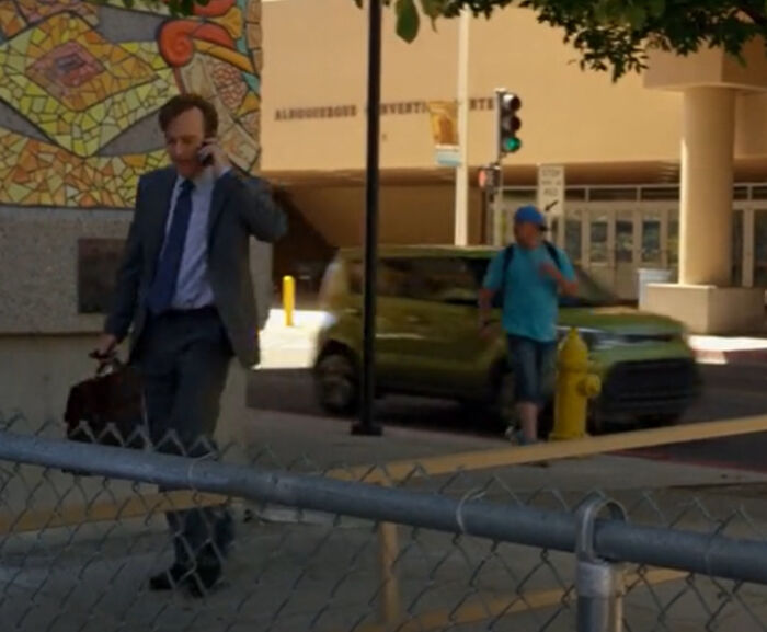 Better Call Saul S2 E7: Kia Soul Is Present Even Though The Season Happens In 2002, The Car Was Not Produced Until 2008, And The Design Shown Was Introduced In 2013