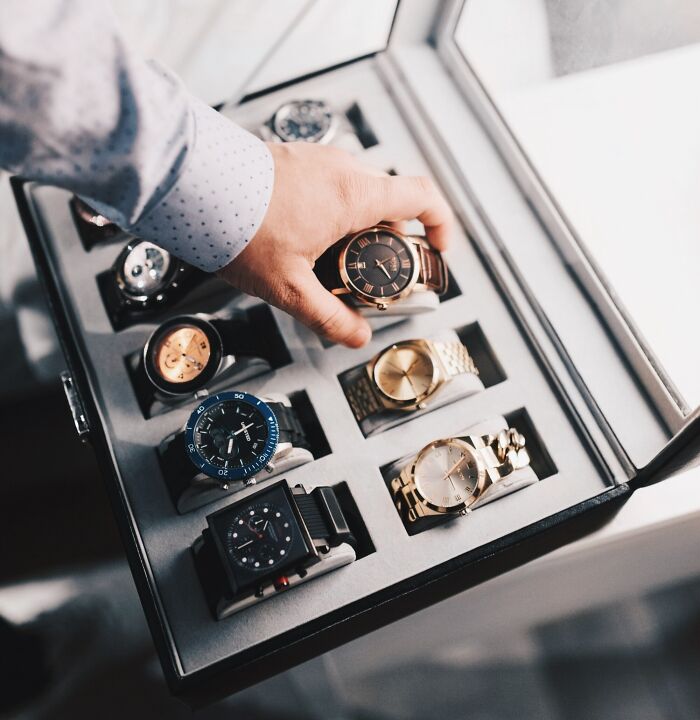 Luxurious Men's Clock Collection Box 