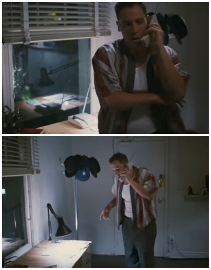 In Swingers (1996) Jon Favreau's Character Picks Up The Phone From To Call Vince Vaughn's Character. As He Talks, He Goes To The Kitchen, Then Returns To The First Room And The Base Of The Phone Is Missing