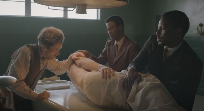 In Amsterdam (2022), General Bill Meekins Holds His Cloth During His Own Autopsy
