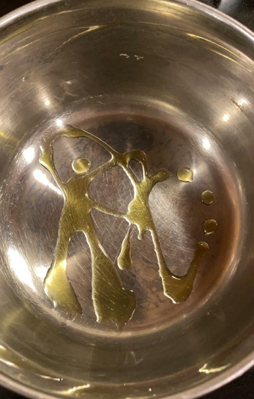Unintentional Olive Oil Art