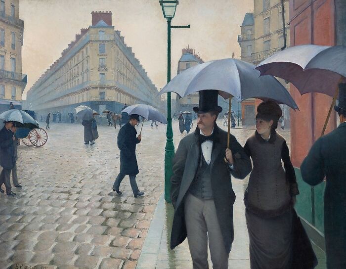 Paris Street, Rainy Day By Gustave Caillebotte