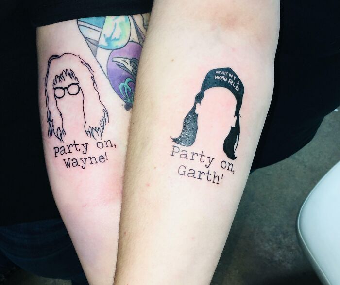 My Sister And I Got Wayne’s World Tattoos Today
