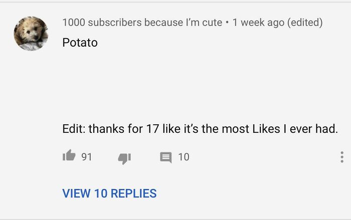 This Person Said Potato And Gets 91 Likes