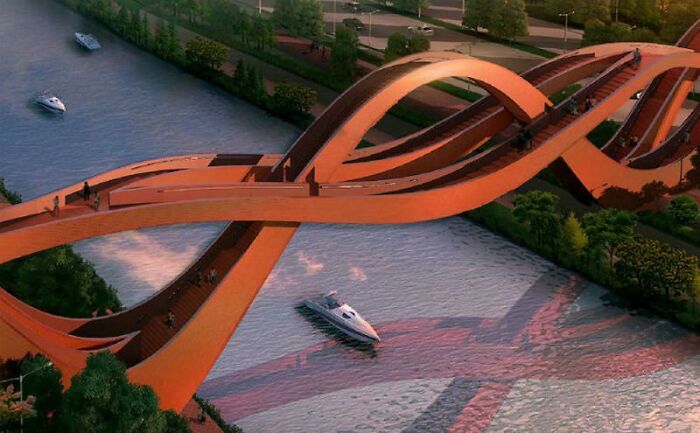 El puente del Nudo de la Suerte en China