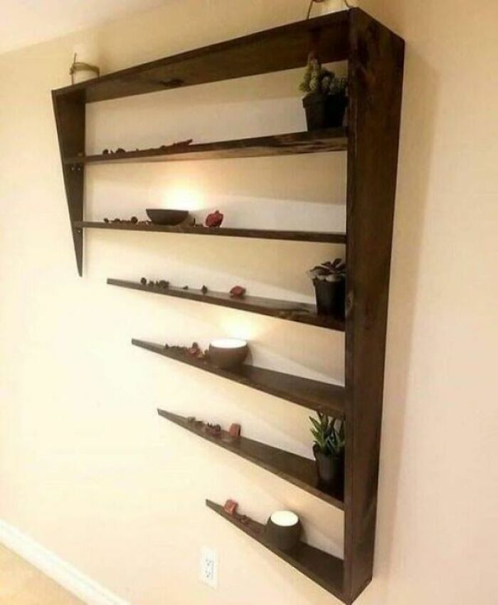 A Bookshelf To Store Some Pebbles Or Something