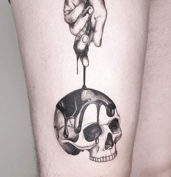Hand And Skull Tattoo By Elias At Romantic Tattooing In Lund, Sweden